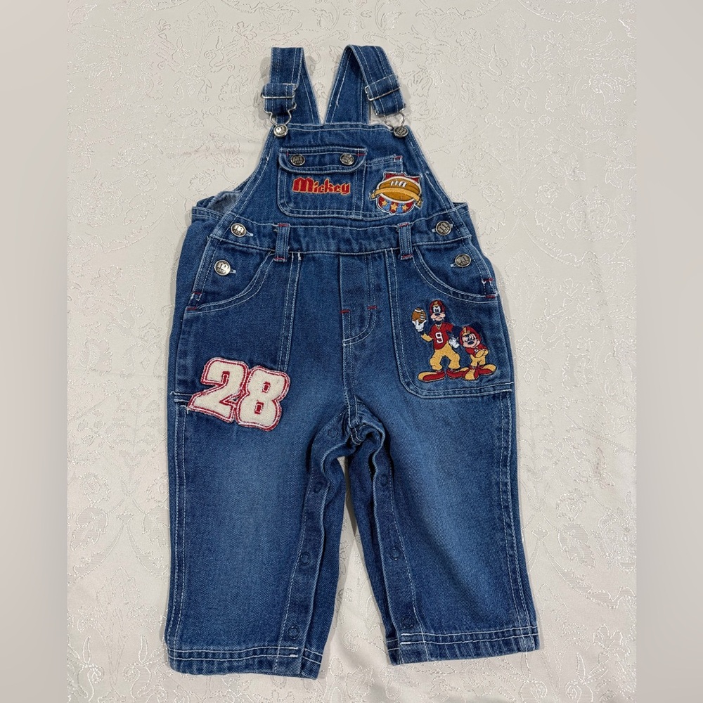 Mickey Blue Denim Overalls for Kids